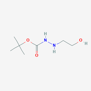 molecular formula C7H16N2O3 B052608 2-Tert-butyloxycarbonyl-2-hydroxyethylhydrazine CAS No. 121102-63-4