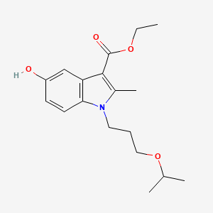 molecular formula C18H25NO4 B5260918 ethyl 5-hydroxy-2-methyl-1-[3-(propan-2-yloxy)propyl]-1H-indole-3-carboxylate 