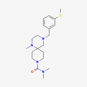 molecular formula C20H32N4OS B5260958 N,N,1-trimethyl-4-[3-(methylthio)benzyl]-1,4,9-triazaspiro[5.5]undecane-9-carboxamide 