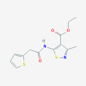 molecular formula C13H14N2O3S2 B5260967 ETHYL 3-METHYL-5-{[2-(2-THIENYL)ACETYL]AMINO}-4-ISOTHIAZOLECARBOXYLATE 
