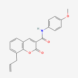 molecular formula C20H17NO4 B5261071 N-(4-methoxyphenyl)-2-oxo-8-(prop-2-en-1-yl)-2H-chromene-3-carboxamide 