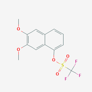 molecular formula C13H11F3O5S B052612 6,7-Dimethoxynaphth-1-yl Trifluoromethanesulfonate CAS No. 168643-48-9