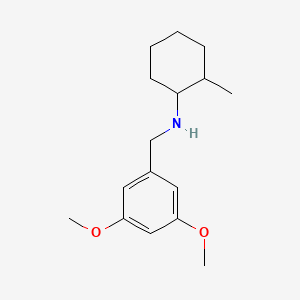molecular formula C16H25NO2 B5261251 N-[(3,5-dimethoxyphenyl)methyl]-2-methylcyclohexan-1-amine 