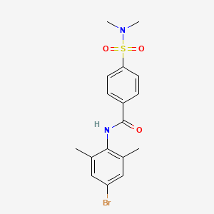 molecular formula C17H19BrN2O3S B5261266 N-(4-bromo-2,6-dimethylphenyl)-4-[(dimethylamino)sulfonyl]benzamide 