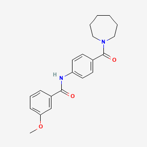 molecular formula C21H24N2O3 B5261383 N-[4-(1-azepanylcarbonyl)phenyl]-3-methoxybenzamide 