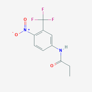 molecular formula C10H9F3N2O3 B052614 4-Nitro-3-trifluoromethylpropionanilide CAS No. 13312-12-4