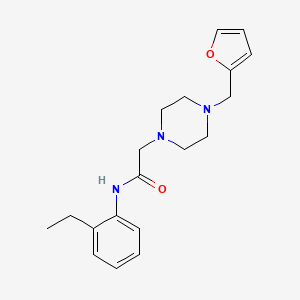 molecular formula C19H25N3O2 B5261459 N-(2-ethylphenyl)-2-[4-(furan-2-ylmethyl)piperazin-1-yl]acetamide 