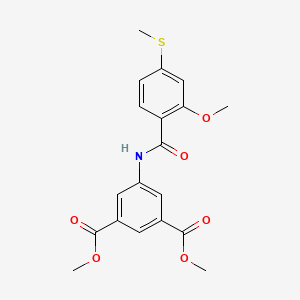 molecular formula C19H19NO6S B5261475 DIMETHYL 5-{[2-METHOXY-4-(METHYLSULFANYL)BENZOYL]AMINO}ISOPHTHALATE 