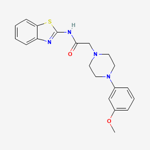 molecular formula C20H22N4O2S B5261577 N-(1,3-benzothiazol-2-yl)-2-[4-(3-methoxyphenyl)piperazin-1-yl]acetamide 
