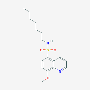 molecular formula C17H24N2O3S B5261668 N-heptyl-8-methoxyquinoline-5-sulfonamide 