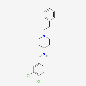 molecular formula C20H24Cl2N2 B5262165 N-[(3,4-dichlorophenyl)methyl]-1-(2-phenylethyl)piperidin-4-amine 