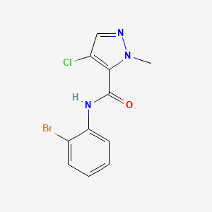 molecular formula C11H9BrClN3O B5262257 N-(2-bromophenyl)-4-chloro-1-methyl-1H-pyrazole-5-carboxamide 