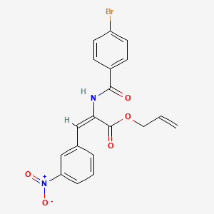 molecular formula C19H15BrN2O5 B5262280 prop-2-enyl (E)-2-[(4-bromobenzoyl)amino]-3-(3-nitrophenyl)prop-2-enoate 