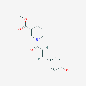 molecular formula C18H23NO4 B5262321 ethyl 1-[(2E)-3-(4-methoxyphenyl)prop-2-enoyl]piperidine-3-carboxylate 
