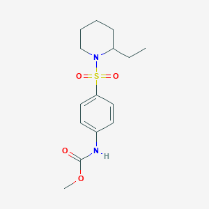 molecular formula C15H22N2O4S B5262694 Methyl {4-[(2-ethylpiperidin-1-yl)sulfonyl]phenyl}carbamate 