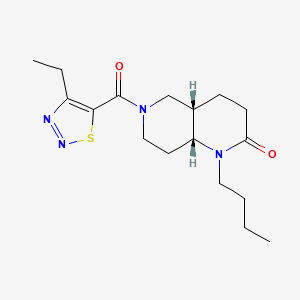 molecular formula C17H26N4O2S B5263202 (4aS*,8aR*)-1-butyl-6-[(4-ethyl-1,2,3-thiadiazol-5-yl)carbonyl]octahydro-1,6-naphthyridin-2(1H)-one 