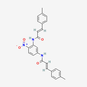 molecular formula C26H23N3O4 B5263379 N,N'-(4-nitro-1,3-phenylene)bis[3-(4-methylphenyl)acrylamide] 