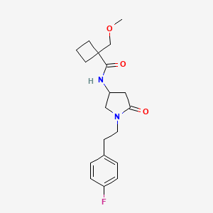 molecular formula C19H25FN2O3 B5263509 N-{1-[2-(4-fluorophenyl)ethyl]-5-oxopyrrolidin-3-yl}-1-(methoxymethyl)cyclobutanecarboxamide 