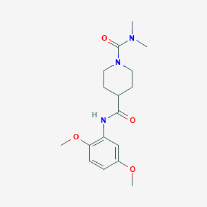 molecular formula C17H25N3O4 B5263563 N~4~-(2,5-dimethoxyphenyl)-N~1~,N~1~-dimethylpiperidine-1,4-dicarboxamide 