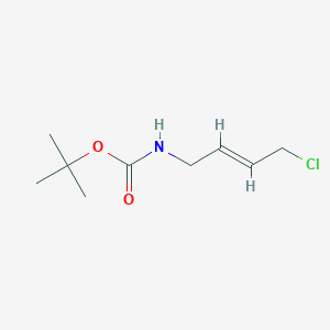 molecular formula C9H16ClNO2 B052642 Carbamic acid, (4-chloro-2-butenyl)-, 1,1-dimethylethyl ester, (E)- (9CI) CAS No. 121030-33-9