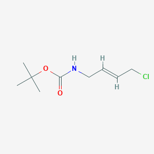 molecular formula C9H16ClNO2 B052642 Carbamic acid, (4-chloro-2-butenyl)-, 1,1-dimethylethyl ester, (E)-(9CI) CAS No. 121030-33-9