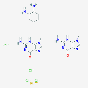 molecular formula C18H28Cl4N12O2Pt-2 B052643 Platinum(IV)cyclohexyldiamine-9-methylguanosine dichloride CAS No. 118574-25-7