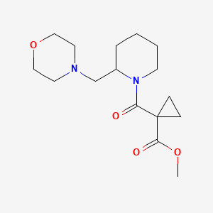 molecular formula C16H26N2O4 B5264409 methyl 1-{[2-(morpholin-4-ylmethyl)piperidin-1-yl]carbonyl}cyclopropanecarboxylate 