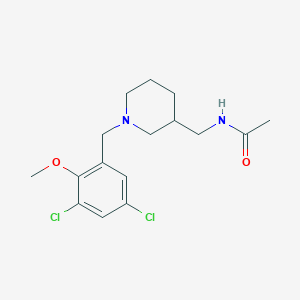 molecular formula C16H22Cl2N2O2 B5264423 N-{[1-(3,5-dichloro-2-methoxybenzyl)piperidin-3-yl]methyl}acetamide 