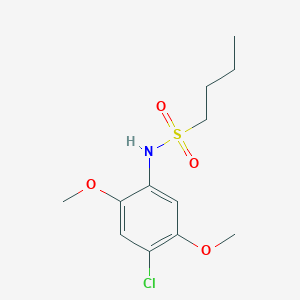molecular formula C12H18ClNO4S B5264437 N-(4-chloro-2,5-dimethoxyphenyl)butane-1-sulfonamide 