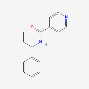 molecular formula C15H16N2O B5264496 N-(1-phenylpropyl)pyridine-4-carboxamide 