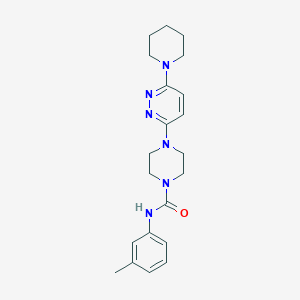 molecular formula C21H28N6O B5264516 N-(3-methylphenyl)-4-[6-(1-piperidinyl)-3-pyridazinyl]-1-piperazinecarboxamide 
