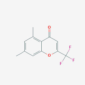 molecular formula C12H9F3O2 B5264569 5,7-Dimethyl-2-(trifluoromethyl)chromen-4-one CAS No. 321-42-6