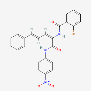 molecular formula C24H18BrN3O4 B5264572 2-bromo-N-[(2E,4E)-1-(4-nitroanilino)-1-oxo-5-phenylpenta-2,4-dien-2-yl]benzamide 