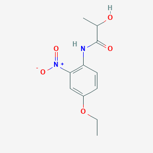 molecular formula C11H14N2O5 B5264616 N-(4-ethoxy-2-nitrophenyl)-2-hydroxypropanamide 