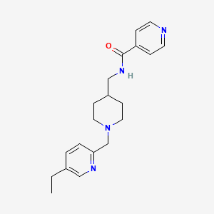molecular formula C20H26N4O B5264670 N-({1-[(5-ethylpyridin-2-yl)methyl]piperidin-4-yl}methyl)isonicotinamide 