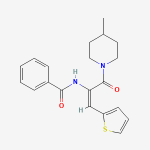 molecular formula C20H22N2O2S B5264678 N-[1-[(4-methyl-1-piperidinyl)carbonyl]-2-(2-thienyl)vinyl]benzamide 