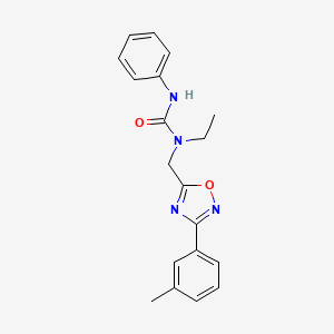 molecular formula C19H20N4O2 B5264746 N-ethyl-N-{[3-(3-methylphenyl)-1,2,4-oxadiazol-5-yl]methyl}-N'-phenylurea 