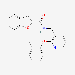 molecular formula C22H20N2O3 B5264781 N-{[2-(2-methylphenoxy)pyridin-3-yl]methyl}-2,3-dihydro-1-benzofuran-2-carboxamide 