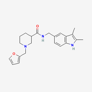 molecular formula C22H27N3O2 B5264801 N-[(2,3-dimethyl-1H-indol-5-yl)methyl]-1-(2-furylmethyl)piperidine-3-carboxamide 