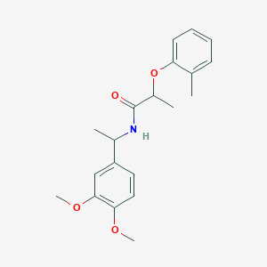 molecular formula C20H25NO4 B5264858 N-[1-(3,4-dimethoxyphenyl)ethyl]-2-(2-methylphenoxy)propanamide 