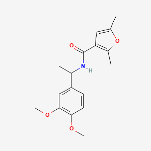 molecular formula C17H21NO4 B5264900 N-[1-(3,4-dimethoxyphenyl)ethyl]-2,5-dimethylfuran-3-carboxamide 