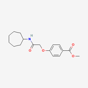 molecular formula C17H23NO4 B5264933 methyl 4-[2-(cycloheptylamino)-2-oxoethoxy]benzoate 