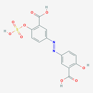 molecular formula C14H10N2O9S B052650 奥沙拉嗪-O-硫酸盐 CAS No. 116430-58-1