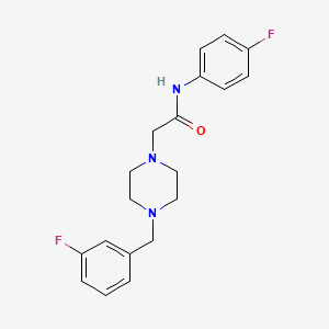 molecular formula C19H21F2N3O B5265005 N-(4-FLUOROPHENYL)-2-{4-[(3-FLUOROPHENYL)METHYL]PIPERAZIN-1-YL}ACETAMIDE 