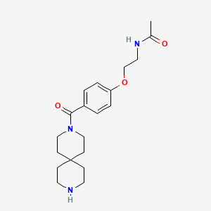 molecular formula C20H29N3O3 B5265016 N-{2-[4-(3,9-diazaspiro[5.5]undec-3-ylcarbonyl)phenoxy]ethyl}acetamide hydrochloride 