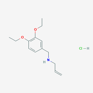 molecular formula C14H22ClNO2 B5265105 N-[(3,4-diethoxyphenyl)methyl]prop-2-en-1-amine;hydrochloride CAS No. 1049678-51-4