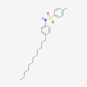 molecular formula C25H37NO2S B052652 Benzenesulfonamide, N-(4-dodecylphenyl)-4-methyl- CAS No. 115486-31-2