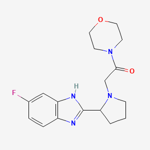 molecular formula C17H21FN4O2 B5265282 5-fluoro-2-{1-[2-(4-morpholinyl)-2-oxoethyl]-2-pyrrolidinyl}-1H-benzimidazole 