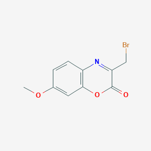 molecular formula C10H8BrNO3 B052653 3-Bromomethyl-7-methoxy-1,4-benzoxazin-2-one CAS No. 124522-09-4