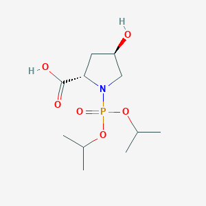 molecular formula C11H22NO6P B052655 (2S,4R)-1-(Diisopropoxyphosphoryl)-4-hydroxypyrrolidine-2-carboxylic acid CAS No. 117286-92-7